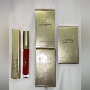 ✨♥️💋 NEW 4 pc Stila set: Stay All Day Liquid Lipstick in Beso 3 mini eye liners